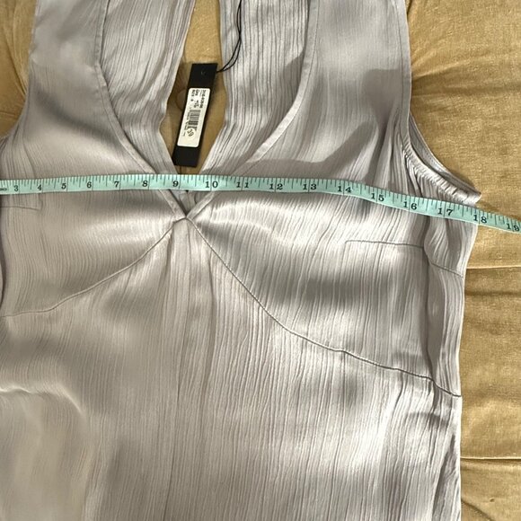 Bobi Black Sleeveless Maxi Dress Small Grey V-Neck - Picture 5 of 11